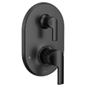 UTS2611BL - Doux Matte Black M-CORE 3-Series With Integrated Transfer Valve Trim
