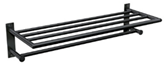 Arlys Matte black towel shelf
