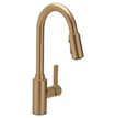 Genta LX Bronzed gold one-handle high arc pulldown kitchen faucet