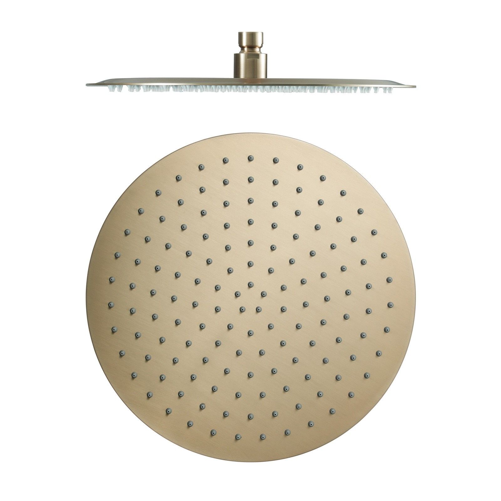 REGADERA TRATTO 25cms REDONDA BRUSHED GOLD