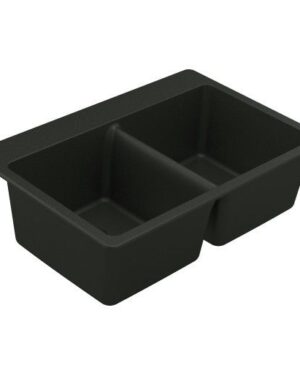 LAVAPLATOS DOBLE GRANITO NEGRO 33x22x9.5
