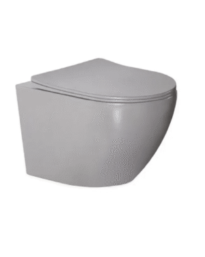 TAZA SANITARIO DE PARED GRIS