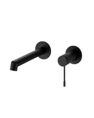 Grifería de lavamanos de pared F30261 Negro Mate – Valen