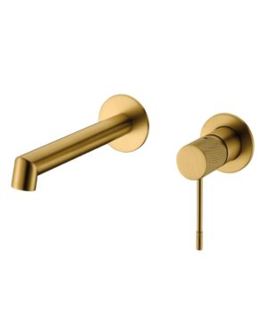 Grifería de lavamanos de pared F30261 Brushed Gold – Valen
