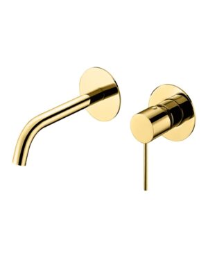 Grifería de lavamanos de pared F30262 Brushed Gold – Valen