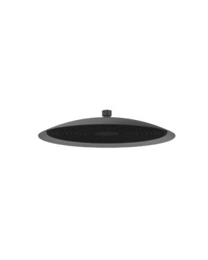 Rociador de ducha SS304 de 328 mm con cara decorativa negra y boquillas de silicona l?quida gm