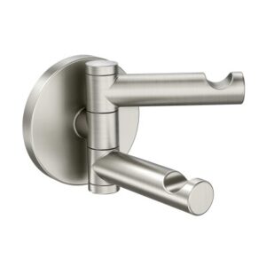 PERCHERO DOBLE ALING BRUSHED NICKEL