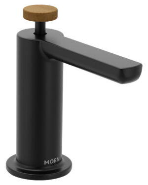 DISPENSADOR DE JABON TENON NEGRO MATE