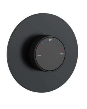 MONOCONTROL DUCHA CON 2 SALIDAS DARA NEGRO MATE