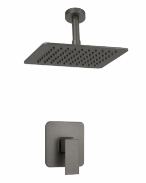 KIT 207 CON BRAZO TECHO 20CM Y REGADERA 20cms GRAFITO