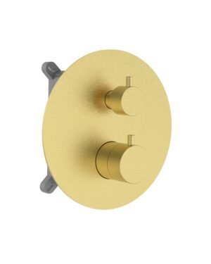 MONOCONTROL SALIDA DOBLE TRATTO 2 BRUSHED GOLD MANIA LISA