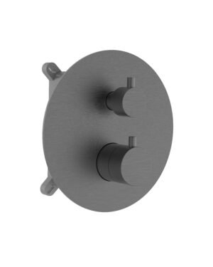 MONOCONTROL DUCHA 2 SALIDAS TRATTO 2 GUNMETAL MANIJA LISA